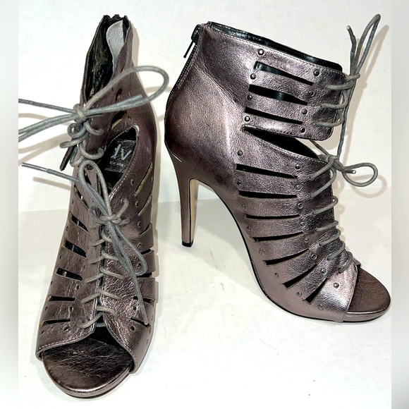 DV by Dolce Vita Shoes - DV by Dolce Vita Metallic Stilleto Lace Booties! FIERCE!!!